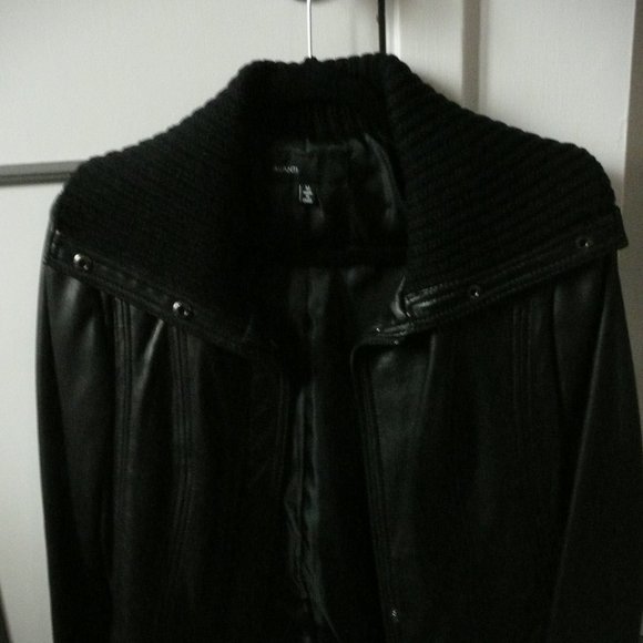 AVANTI BRAND WOMEN'S LEATHER JACKET BLK SIZE M NWT - Picture 3 of 8